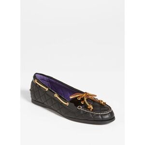 Sperry Top-Sider Women's Audrey Black and Gold Quilted Loafers